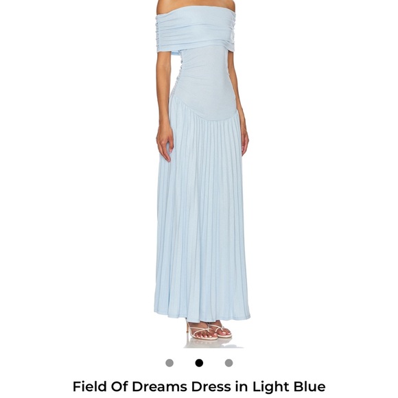 Lioness Off-Shoulder Maxi Dress in Light Blue - Picture 2 of 4
